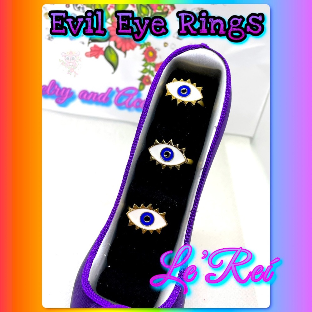 Evil Eye Adjustable Rings